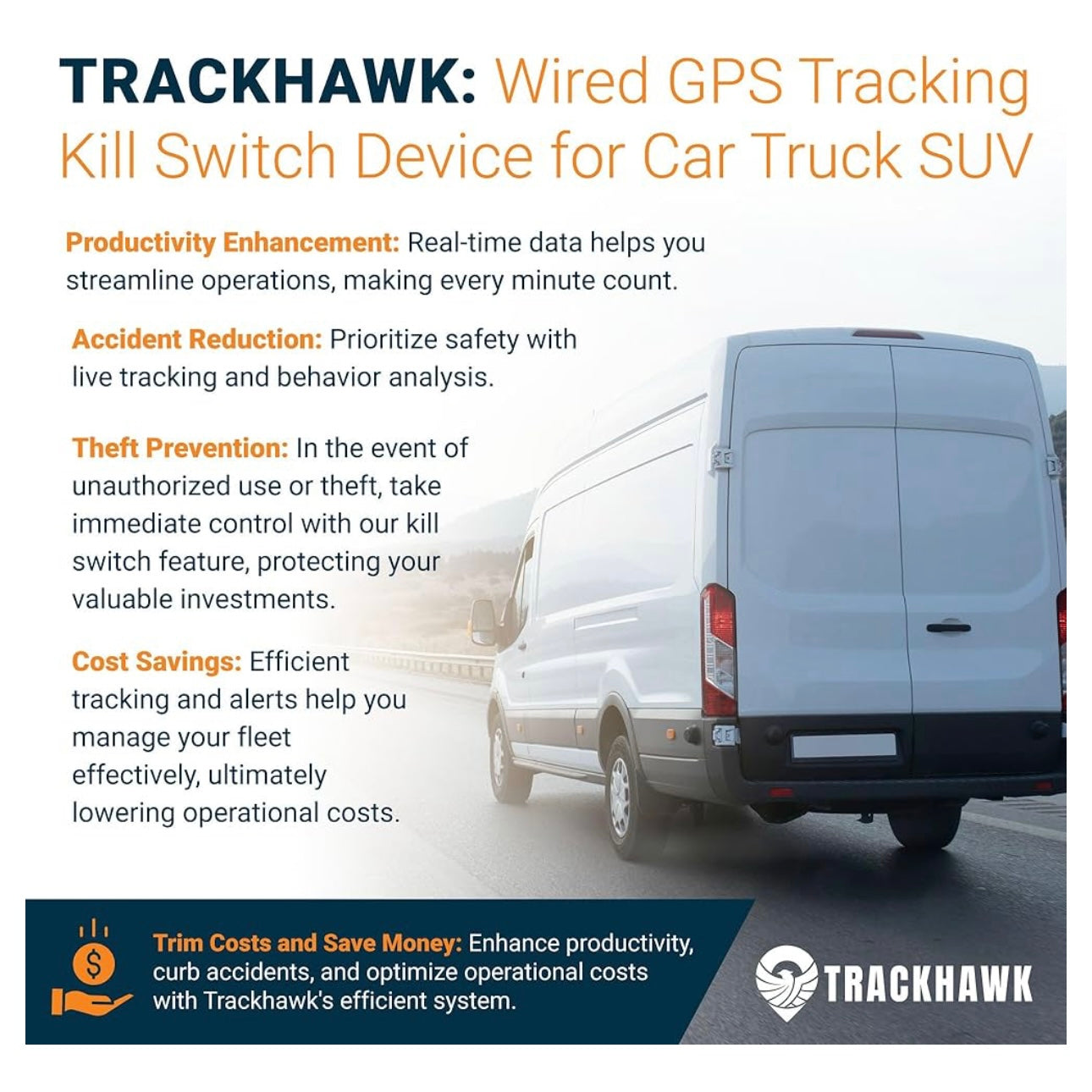 Trackhawk Kill-Switch & GPS Tracker (VL03 Hardwired) - ALL Makes and Models, not just Mopar!