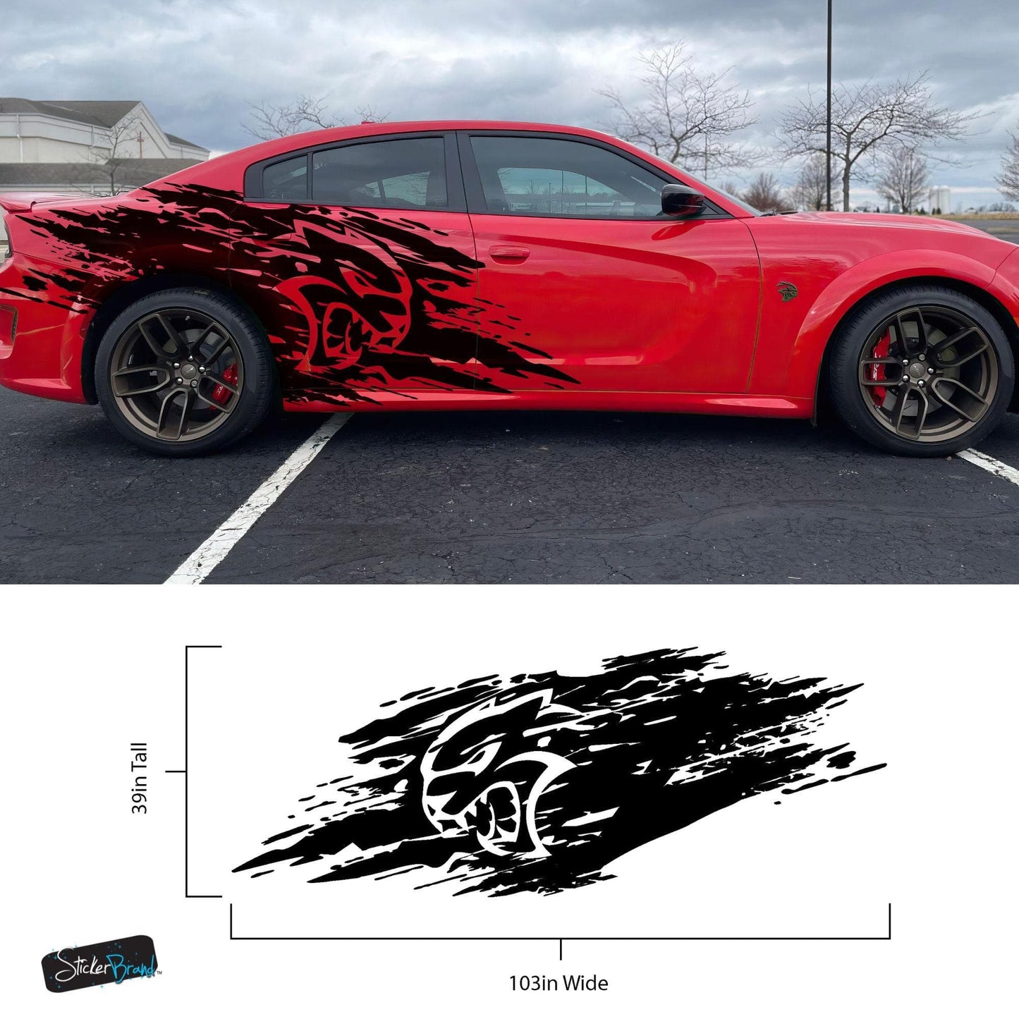 Hellcat Decal Sticker for Challenger, Charger, Durango SRT. #7003