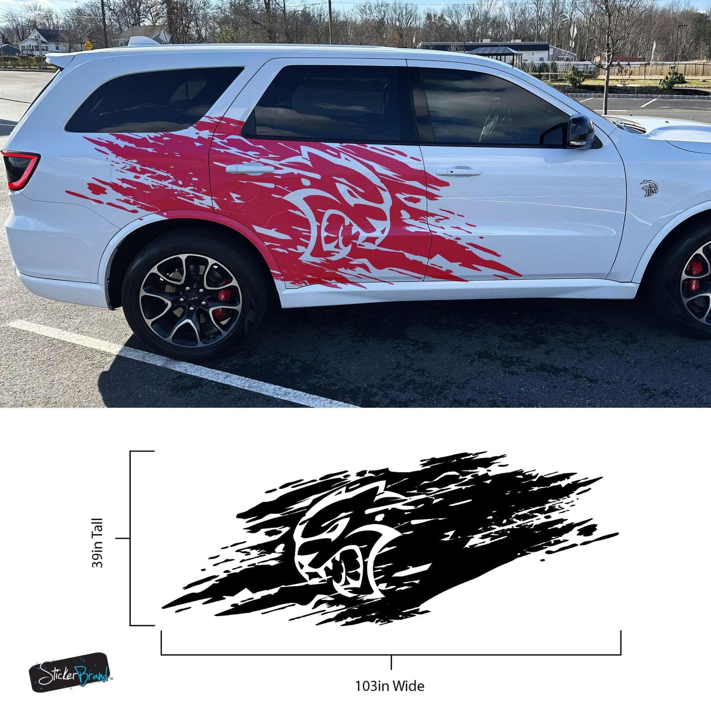 Hellcat Decal Sticker for Challenger, Charger, Durango SRT. #7003