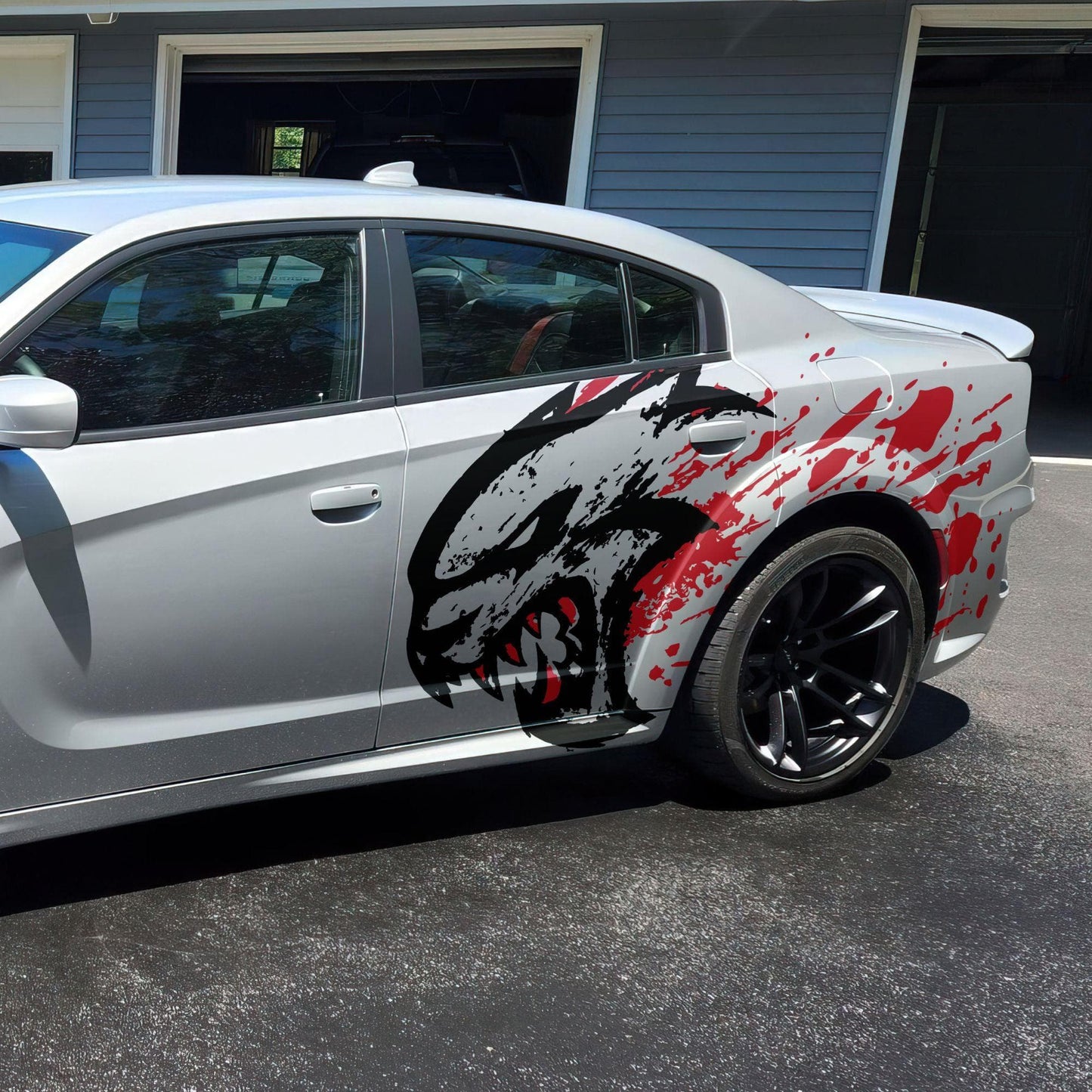 Hellcat Decal Sticker for Challenger, Charger, Durango SRT. Blood Splatter Car Decal. #6993