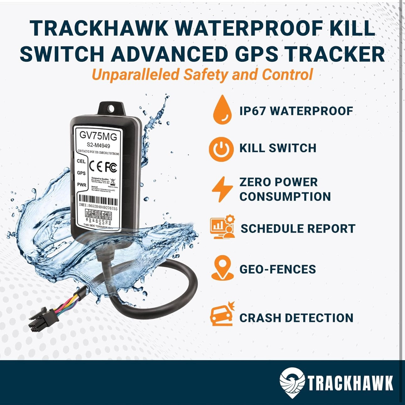 Motorcycle, ATV, Off-Road Trackhawk Waterproof GPS KillSwitch – Marine Grade IP67 Rated