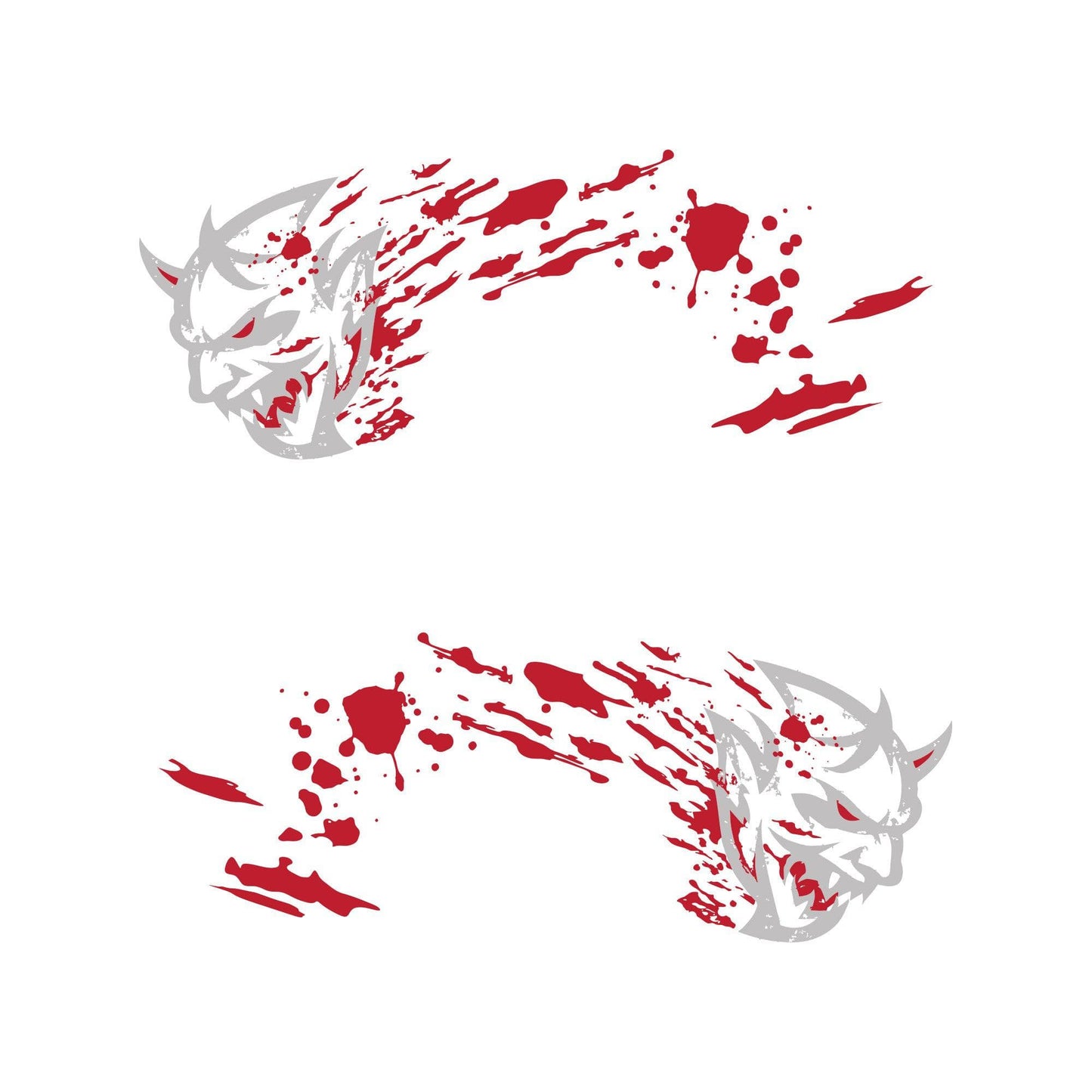 Demon Decal Sticker for Dodge Challenger SRT. Blood Splatter Car Decal. #6994